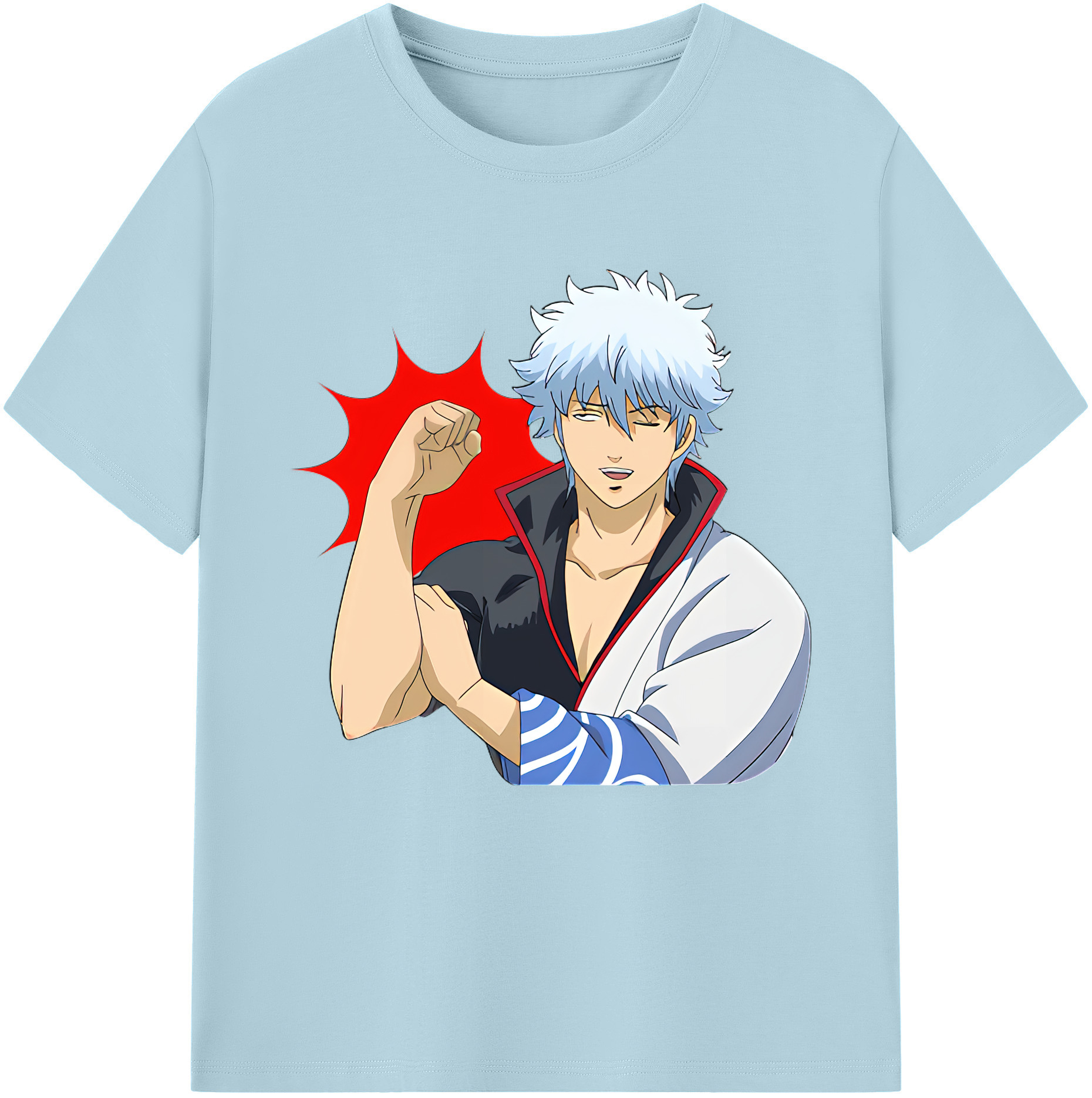 （画像用） ぎんたま 坂田銀時（さかたぎんとき） 神楽 志村新八（しむら しんぱち） GINTAMA Sakata Gintoki Kagura Shimura Shinpachi 綿100％半袖Tシャツ（フロントプリント）